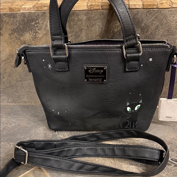 Loungefly Black Bag with Colorful Character Trio - Picture 4 of 7